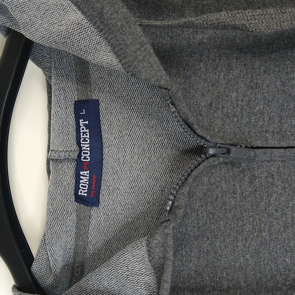 Roma Concept Gray | White Hoodie Size: XL - Picture 2 of 9